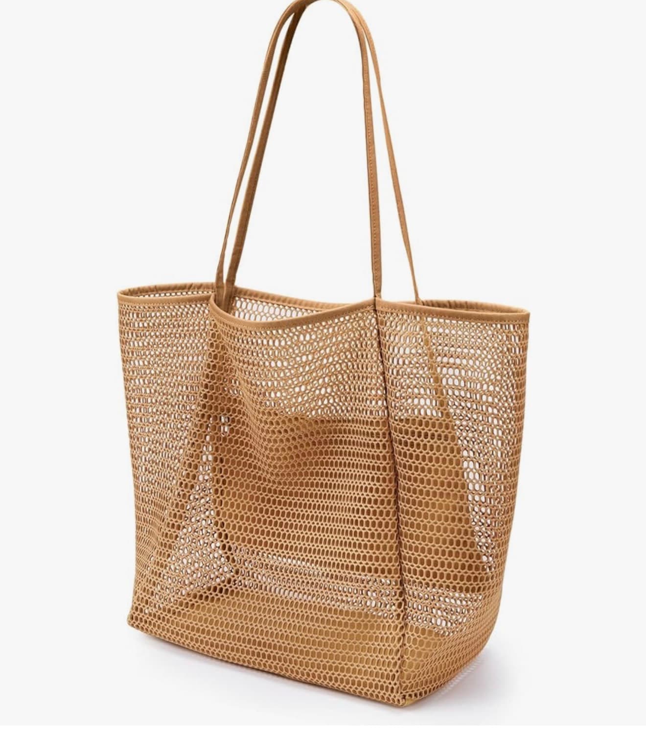 Bolso de Mano de Nylon de Playa con Malla